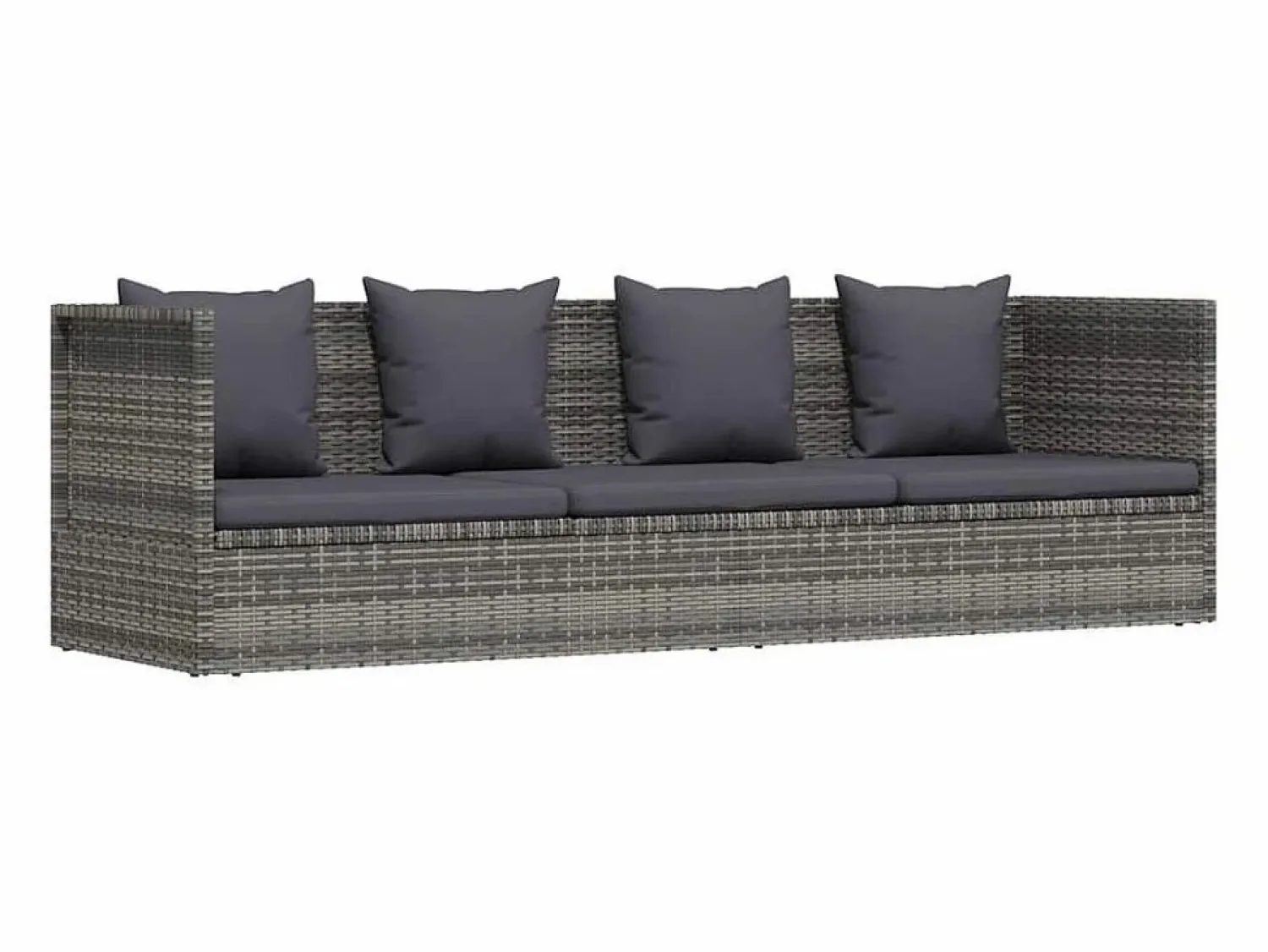 Cama de jardín 200x60 cm ratán sintético < vidaxl Discount