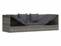 Cama de jardín 200x60 cm ratán sintético < vidaxl Discount