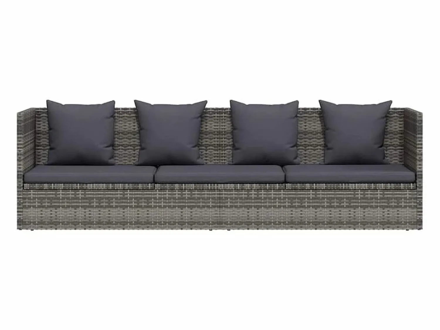 Cama de jardín 200x60 cm ratán sintético < vidaxl Discount