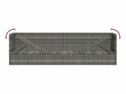 Cama de jardín 200x60 cm ratán sintético < vidaxl Discount