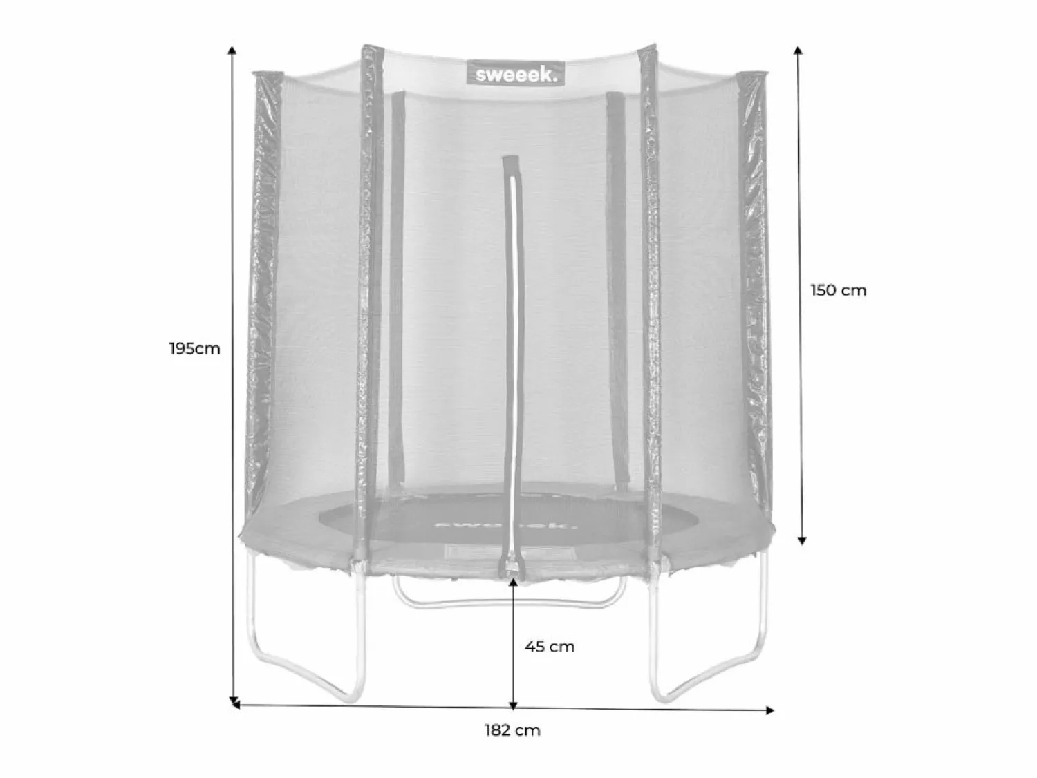 Cama elástica con protección red, 180cm < Sweeek Hot