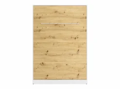 Cama abatible de 140 x 200 cm apertura vertical leds blanco y natural + colchón - RAPILI < Vente-unique