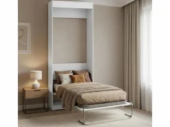 Cama Abatible * Cama abatible vertical aglomerado melaminizado 90x190cm Blanco