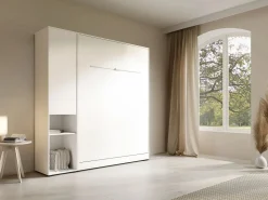 Cama abatible vertical 140 x 200 cm 1 armario + colchón - RAPILI < Vente-unique Outlet