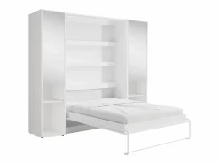 Cama abatible vertical 140 x 200 cm 2 armarios + espejo + colchón - RAPILI < Vente-unique Hot