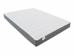 Cama abatible 140 x 200 cm apertura horizontal leds blanco natural + colchón - RAPILI < Vente-unique Discount