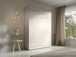 Cama abatible 140 x 200 cm apertura vertical manual con leds - RAPILI < Vente-unique Clearance