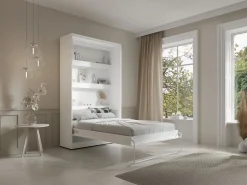 Cama abatible 120 x 200 cm apertura vertical manual leds + colchón - RAPILI < Vente-unique Discount