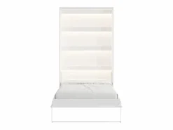 Cama abatible 120 x 200 cm apertura vertical manual leds + colchón - RAPILI < Vente-unique Discount