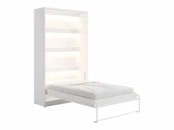 Cama abatible 120 x 200 cm apertura vertical manual leds + colchón - RAPILI < Vente-unique Discount