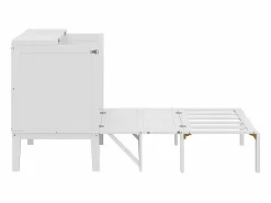 Cama abatible 90x200 cm en madera - Con somier de láminas - Carga máx. 150 kg - < DripeX Discount