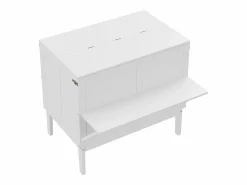 Cama abatible 90x200 cm en madera - Con somier de láminas - Carga máx. 150 kg - < DripeX Discount