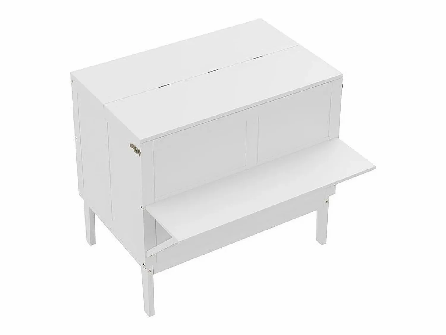 Cama abatible 90x200 cm en madera - Con somier de láminas - Carga máx. 150 kg - < DripeX Discount