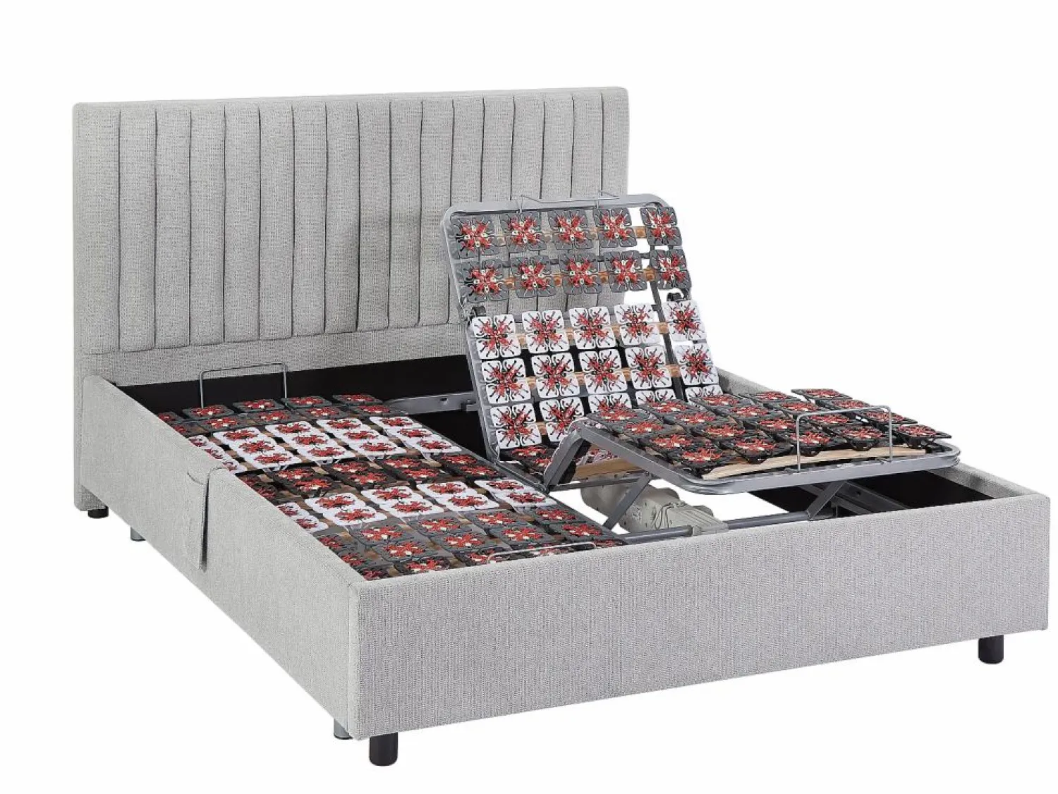 Cama articulada eléctrica somier colchón de muelles 5 zonas 2 x 70 x 190 cm ANTALISA < Ysmée Clearance
