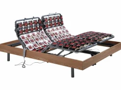 Cama articulada eléctrica somier colchón memoria de forma 2 x 70 x 190 cm gris EREGA < Ysmée New