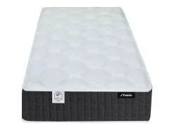 Ysmée Cama Articulada | Cama articulada eléctrica somier colchón látex 3 zonas 2 x 90 x 200 cm tela gris TIARI