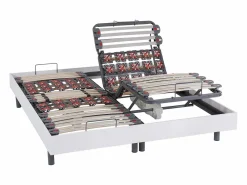 Cama articulada eléctrica somier colchón memoria de forma 2 x 80 x 200 cm gris EREGA < Ysmée New