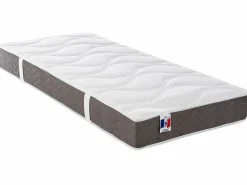 Cama articulada eléctrica somier colchón látex 3 zonas 2 x 80 x 200 cm tela TIARI < Ysmée Online