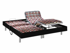 Ysmée Cama Articulada | Cama articulada eléctrica somier colchón memoria de forma 2 x 80 x 200 cm beige EREGA
