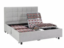 Ysmée Cama Articulada | Cama articulada eléctrica somier colchón látex 3 zonas 2 x 70 x 190 cm tela JOFAR