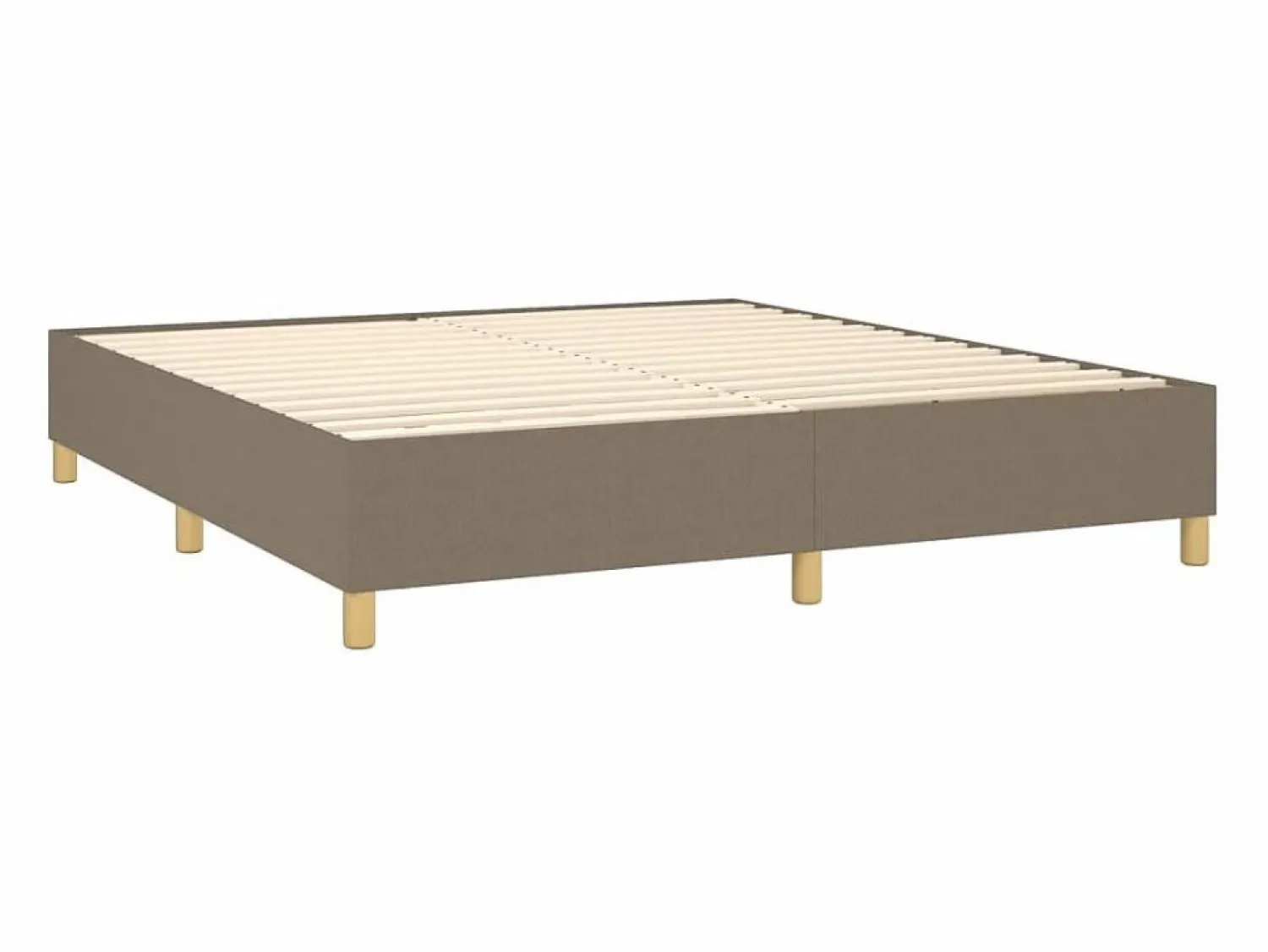 Cama box spring colchón y luces LED tela gris taupe 180x200 cm < Clicnbuy Discount
