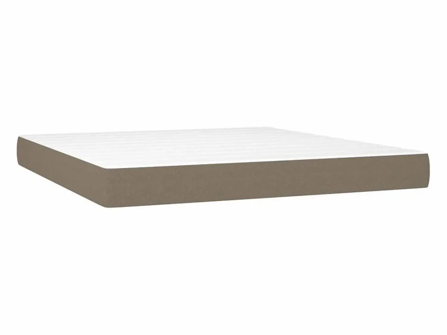 Cama box spring colchón y luces LED tela gris taupe 180x200 cm < Clicnbuy Discount