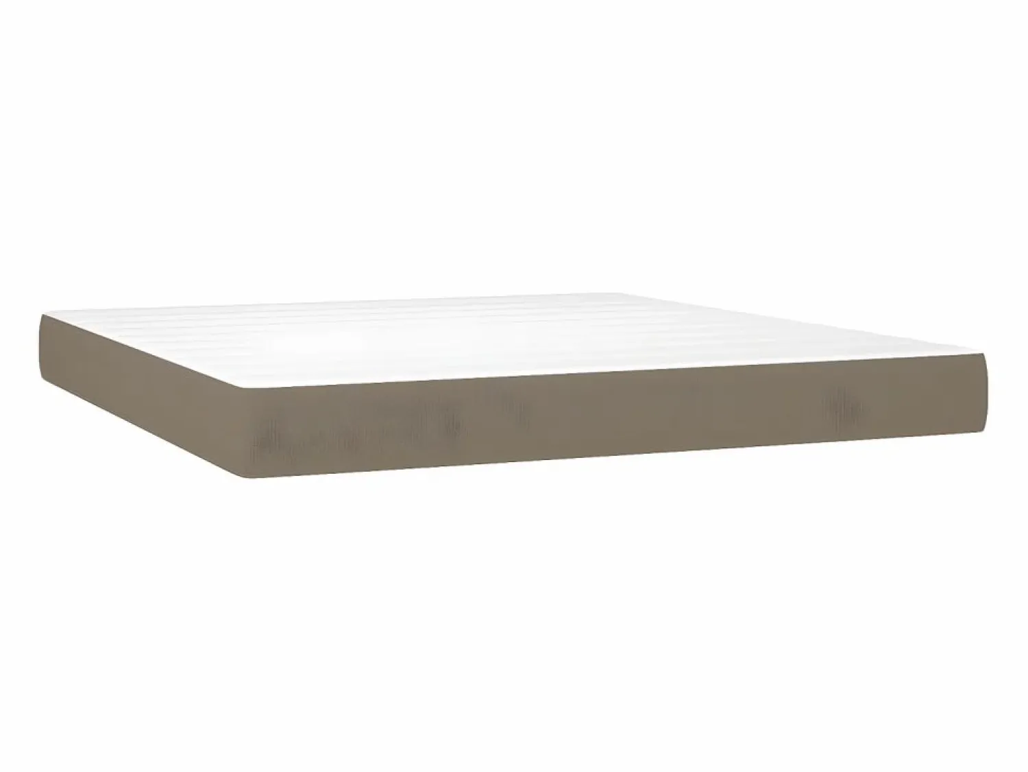 Cama box spring colchón y luces LED tela gris taupe 180x200 cm < Clicnbuy Discount