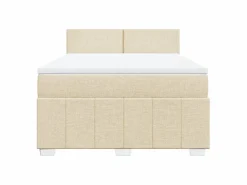 Cama box spring con colchón tela color 160x200 cm < Clicnbuy Outlet