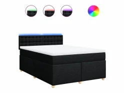 Cama box spring con colchón tela 160x200 cm < Clicnbuy Best