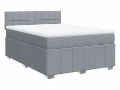 Cama box spring con colchón tela claro 160x200 cm < Clicnbuy Clearance