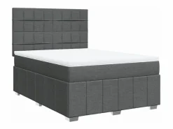 Cama box spring con colchón tela oscuro 160x200 cm < Clicnbuy Sale