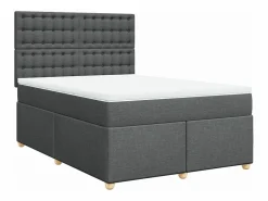 Cama box spring con colchón tela oscuro 160x200 cm < Clicnbuy Sale
