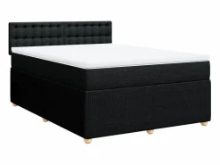 Cama box spring con colchón tela 160x200 cm < Clicnbuy
