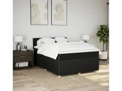Cama box spring con colchón tela 160x200 cm < Clicnbuy