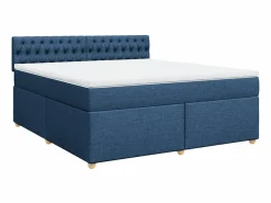 Cama box spring con colchón tela 180x200 cm < Clicnbuy