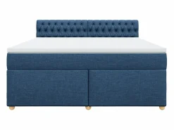Cama box spring con colchón tela 180x200 cm < Clicnbuy