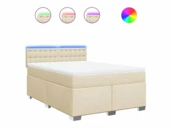 Clicnbuy Base De Cama De Láminas|Somier - 180X200Cm * Cama box spring con colchón tela claro 180x200 cm Gris
