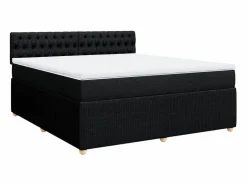 Cama box spring con colchón tela 180x200 cm < Clicnbuy