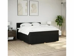 Cama box spring con colchón tela 180x200 cm < Clicnbuy