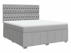 Clicnbuy Base De Cama De Láminas|Somier - 180X200Cm * Cama box spring con colchón tela 180x200 cm Negro
