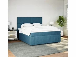 Cama box spring con colchón terciopelo oscuro 180x200 cm < Clicnbuy Online