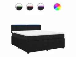 Cama box spring con colchón terciopelo 180x200 cm < Clicnbuy Online