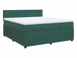 Cama box spring con colchón terciopelo oscuro 180x200 cm < Clicnbuy Sale