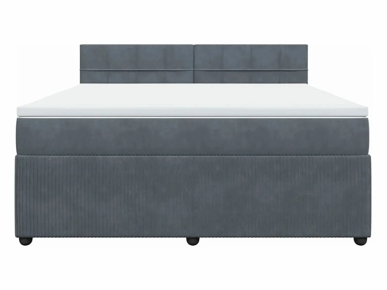 Cama box spring con colchón terciopelo oscuro 180x200 cm < Clicnbuy New