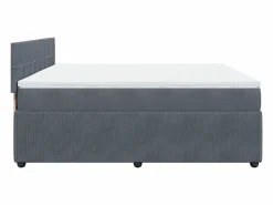 Cama box spring con colchón terciopelo oscuro 180x200 cm < Clicnbuy New
