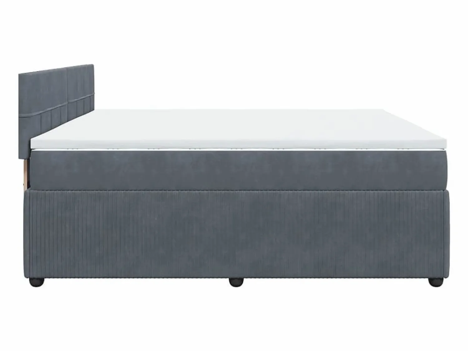 Cama box spring con colchón terciopelo oscuro 180x200 cm < Clicnbuy New