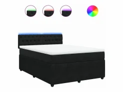 Cama box spring con colchón terciopelo 140x190 cm < Clicnbuy Best