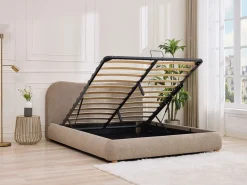 Cama canapé queen size 160 x 200 cm en tela color - VANARI < Vente-unique Discount