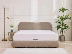 Cama canapé queen size 160 x 200 cm en tela color - VANARI < Vente-unique Discount