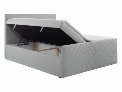 Ysmée Cama Continental Boxspring | Cama con canapés abatibles - 180 x 200 - Terciopelo - - MAKANA